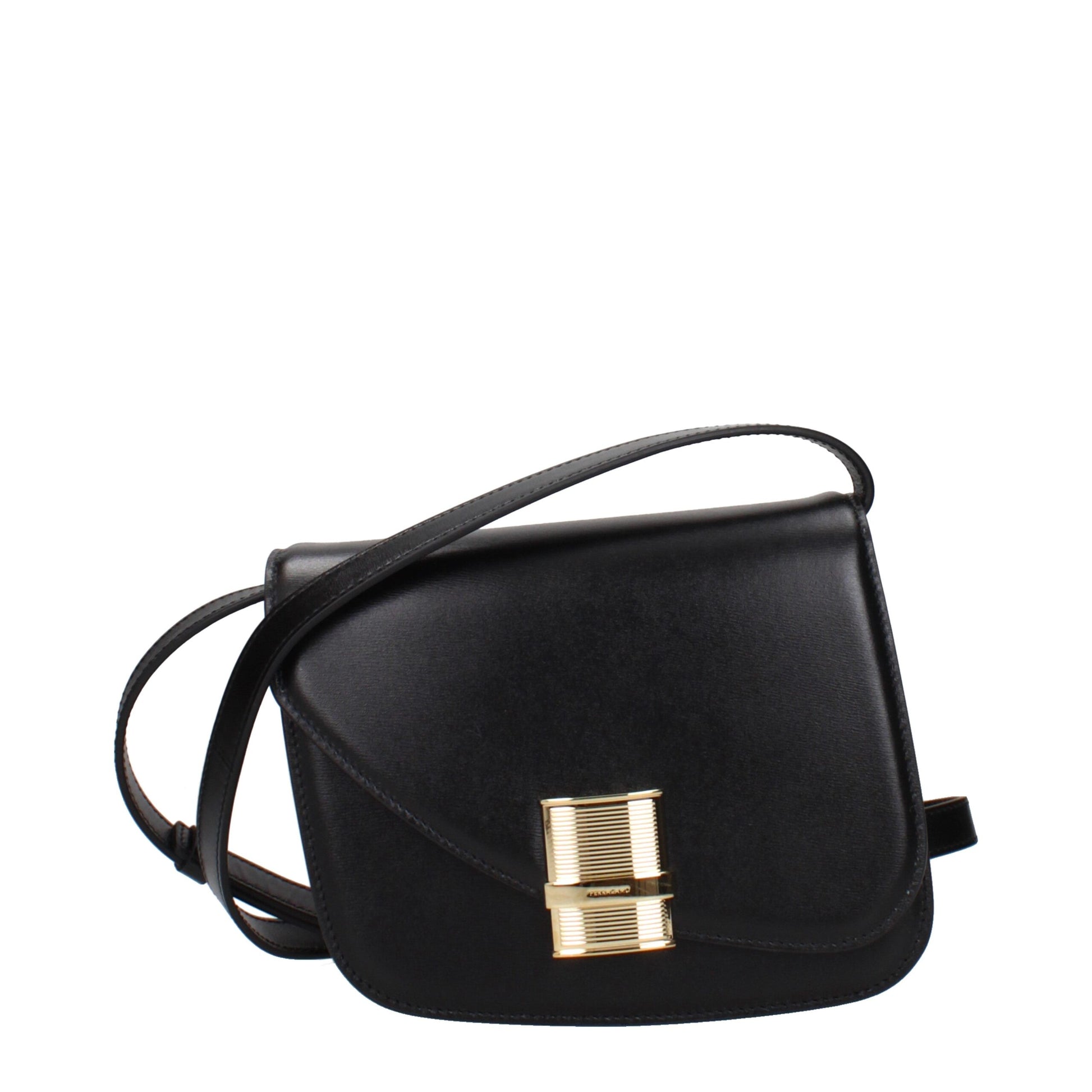 Salvatore Ferragamo Black Leather Crossbody Bag