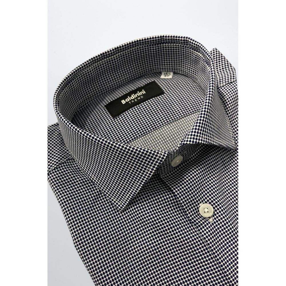 Baldinini Trend Blue Cotton Men Shirt | Regal Royce