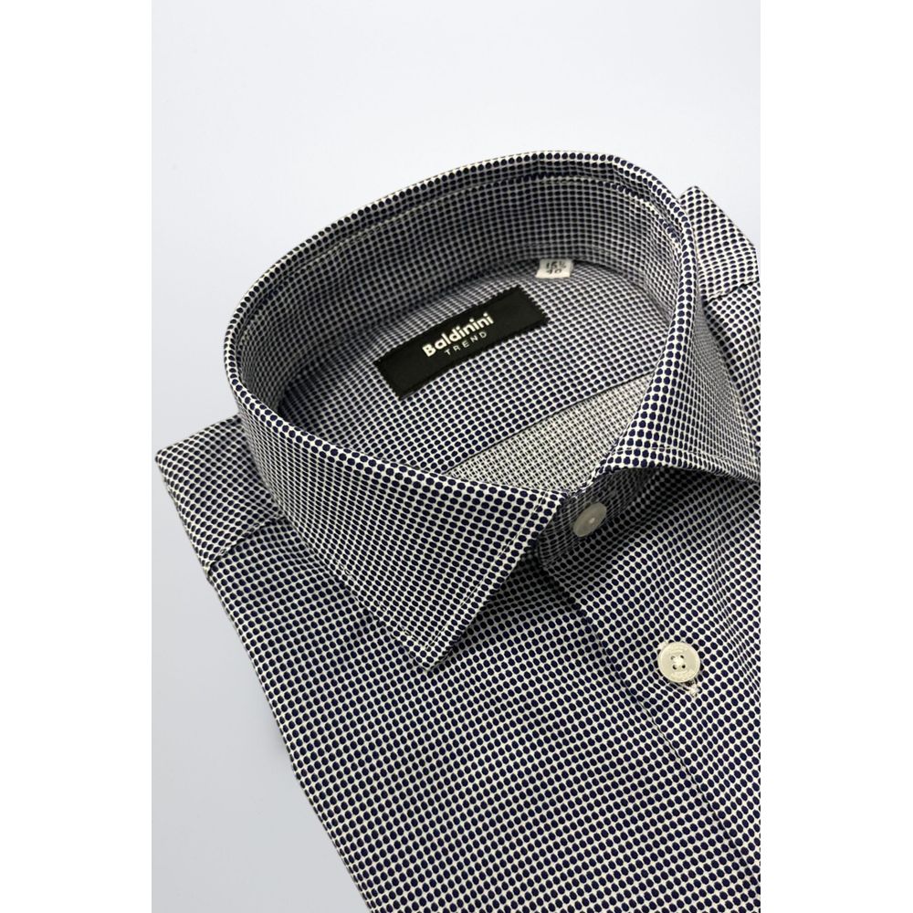 Baldinini Trend Blue Cotton Men Shirt