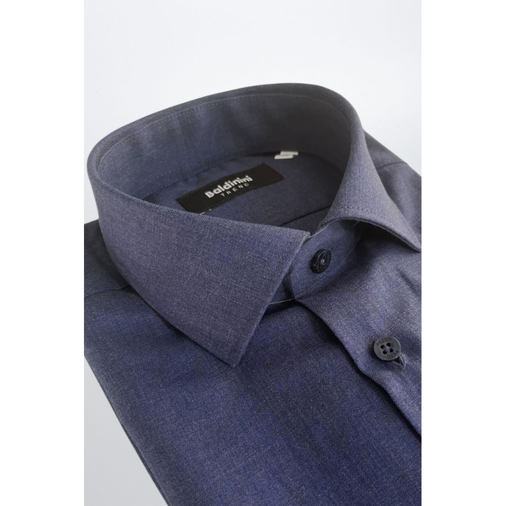 Baldinini Trend Blue Cotton Shirt