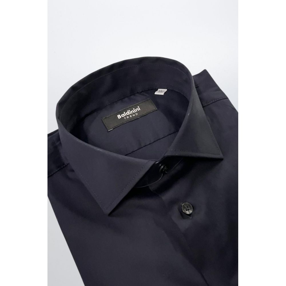 Baldinini Trend Black Cotton Men's Shirt | Regal Royce