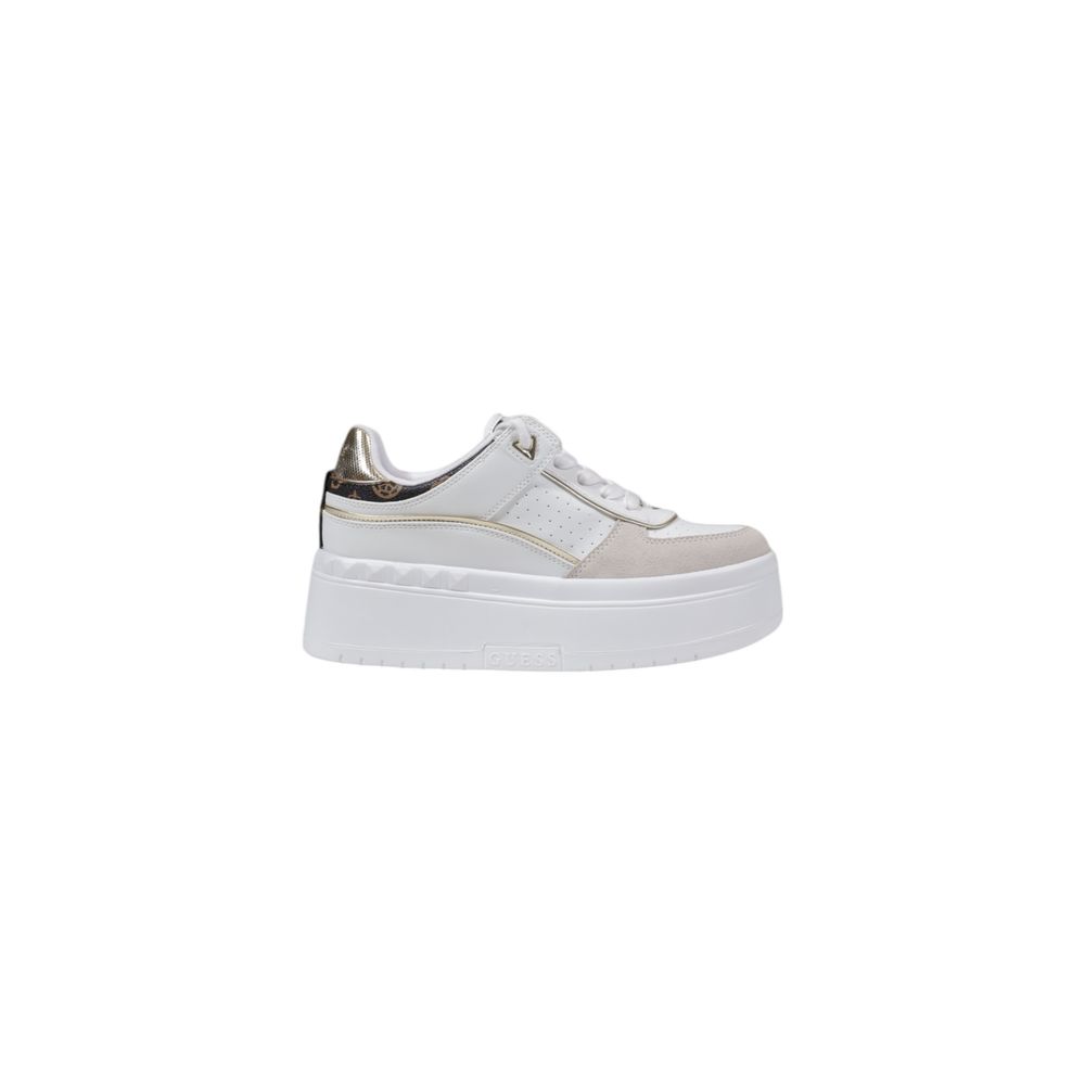 Guess White Polyethylene Platform Pumps | Regal Royce