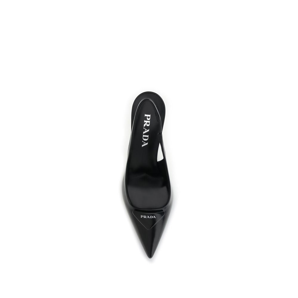Prada Black Calf Leather Bos Taurus High Heel Pumps | Regal Royce