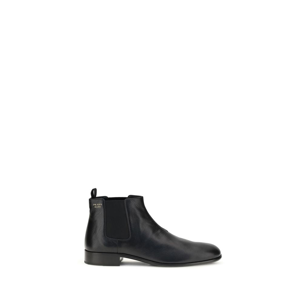 Prada Black Goatskin Ankle Boots | Regal Royce