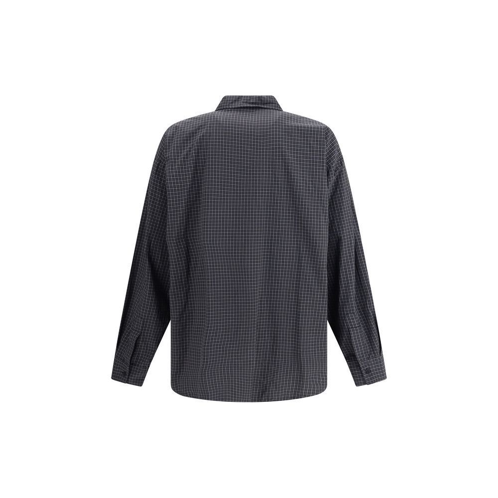 Balenciaga Black Wool Pattern Shirt | Regal Royce