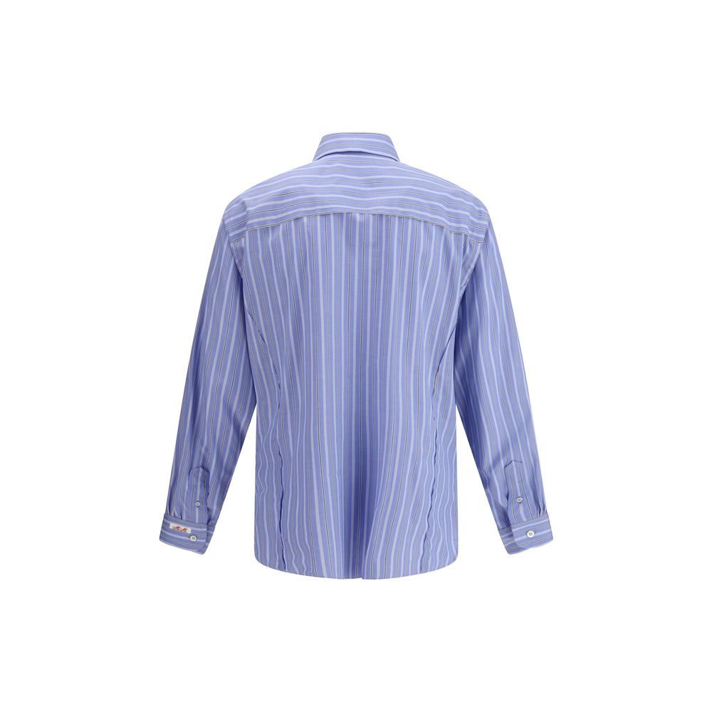 Margiela Blue Cotton Pattern Shirt | Regal Royce