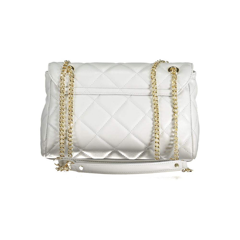 Mario Valentino Gray Polyurethane Women's Bag With Chain Shoulder Handle | Regal Royce