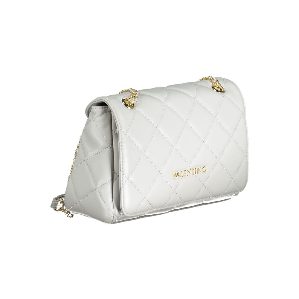 Mario Valentino Gray Polyurethane Women's Bag With Chain Shoulder Handle | Regal Royce