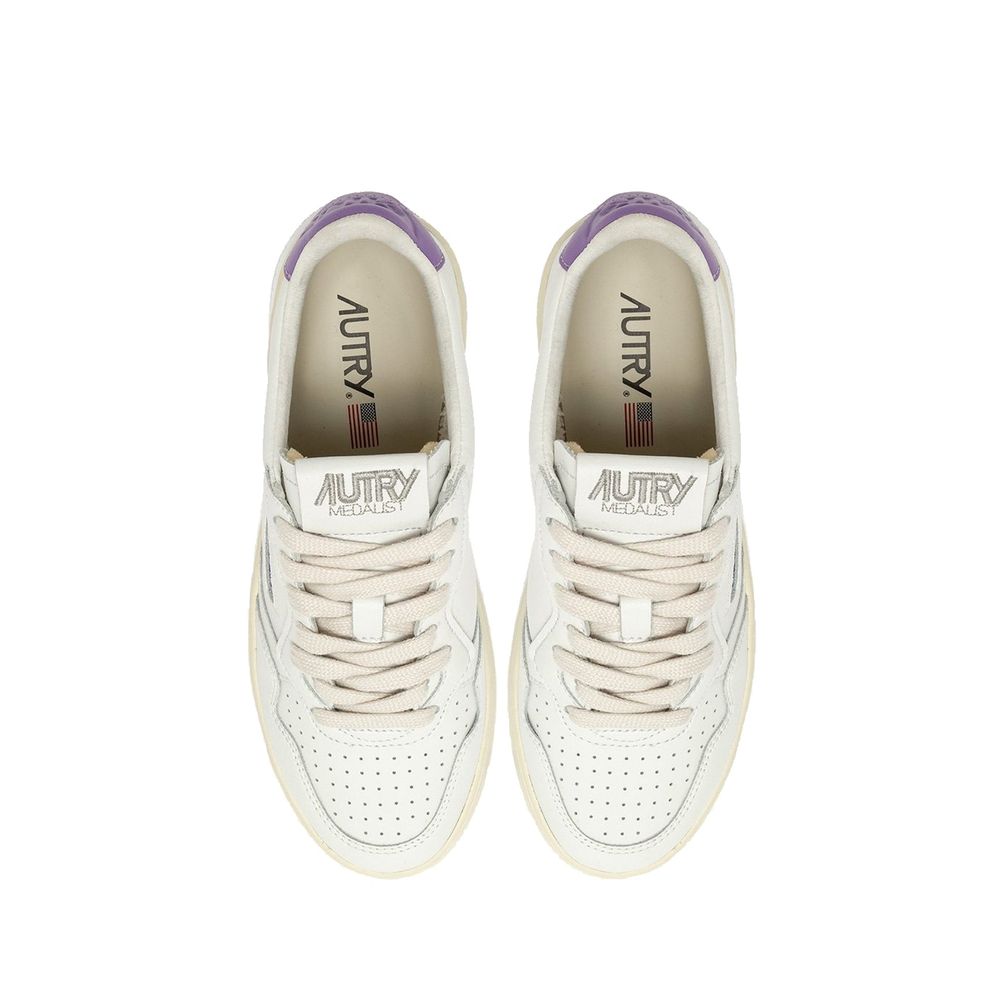 Autry White Leather Low Top Sneakers