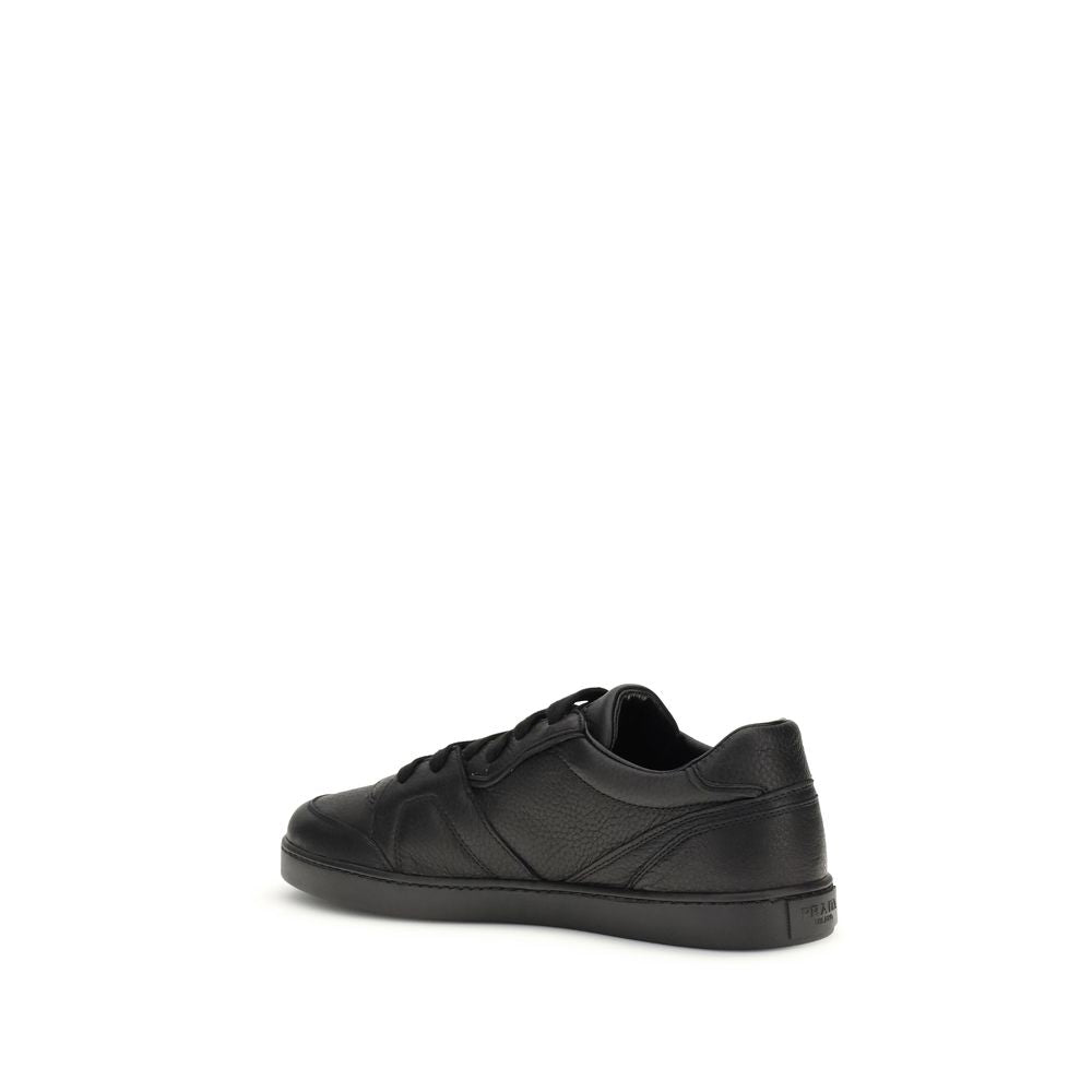 Prada Black Calf Leather Bos Taurus Sneakers | Regal Royce