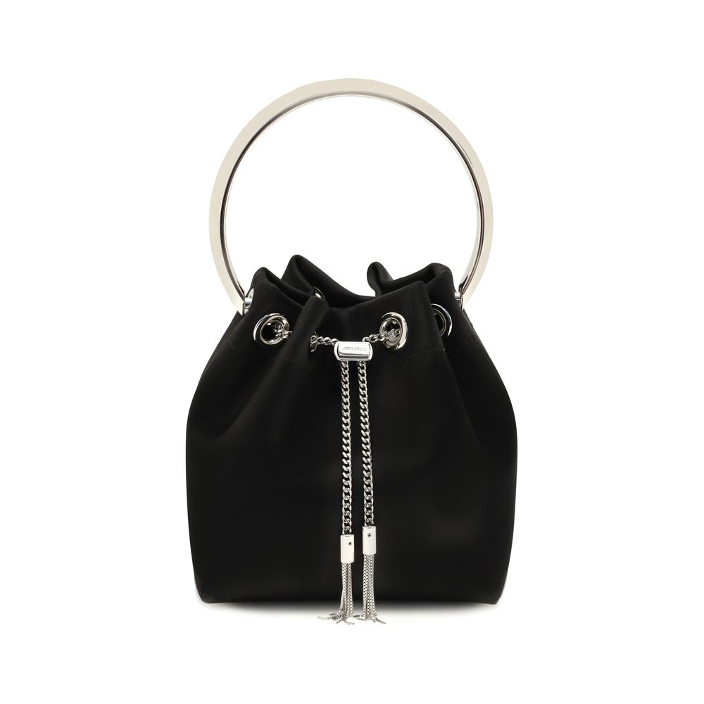 Jimmy Choo Black Silk Backet Bag | Regal Royce