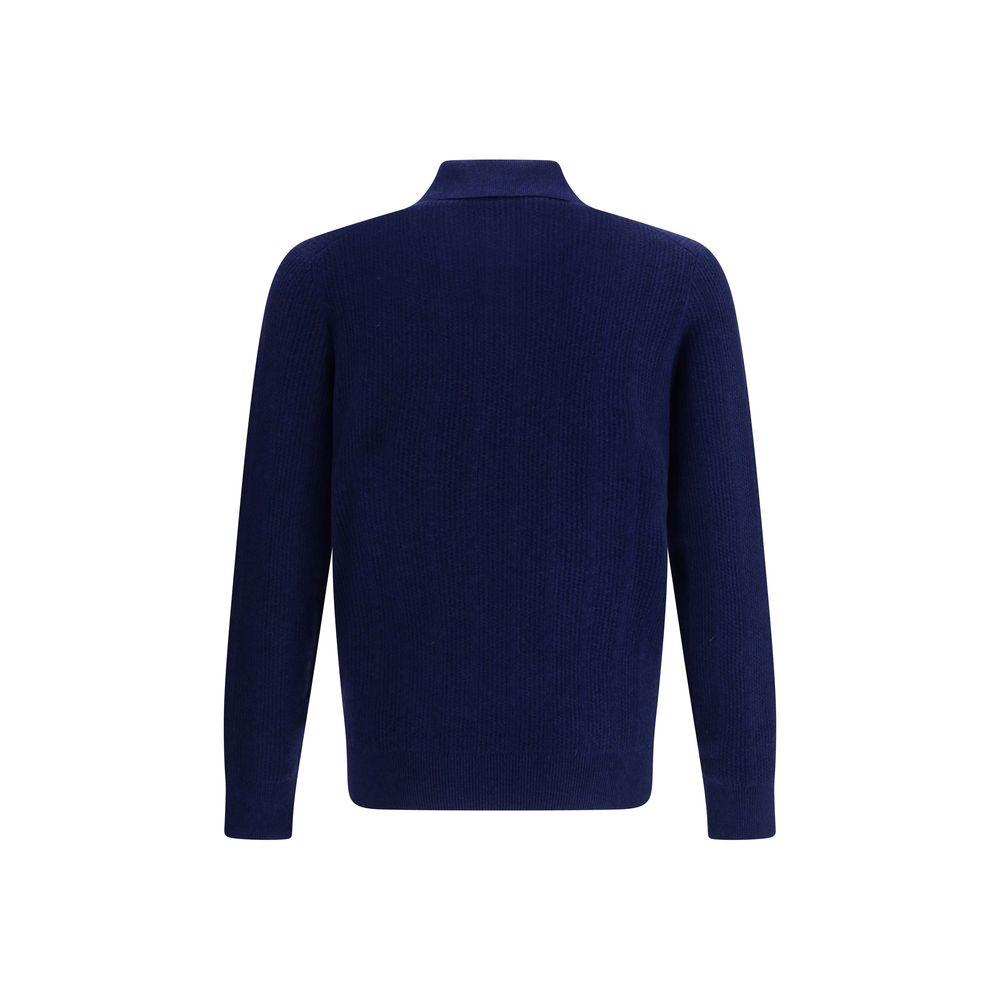 Brunello Cucinelli Blue Cashmere Polo Shirt | Regal Royce