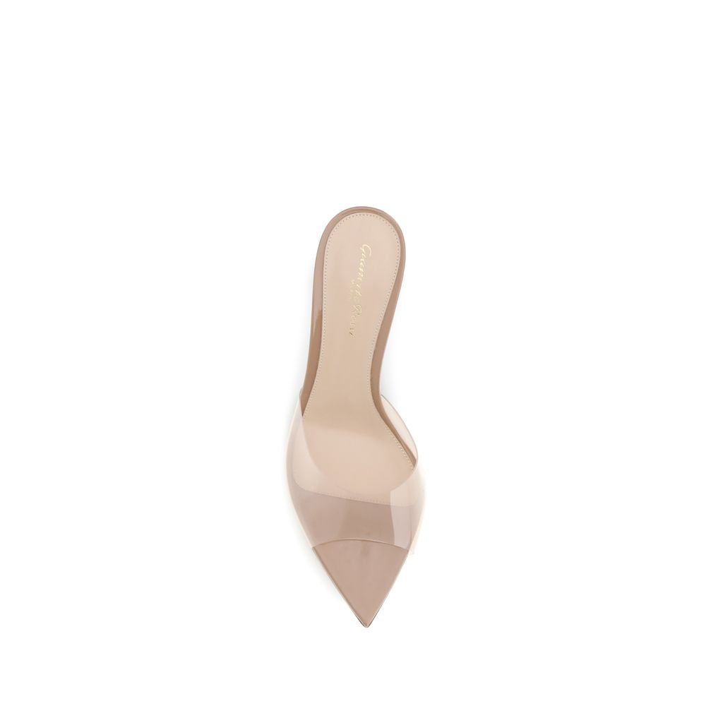 Gianvito Rossi Beige Polyurethane Stiletto Heel Sandals | Regal Royce
