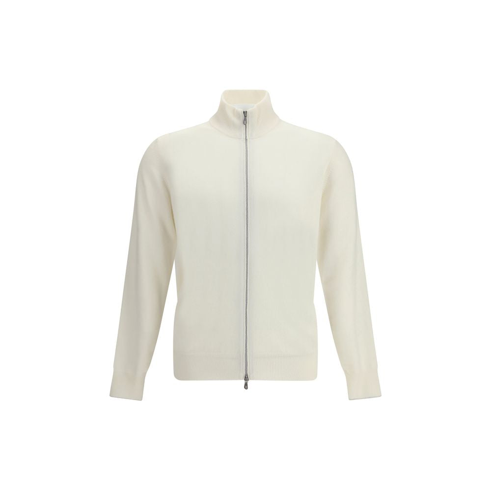 Brunello Cucinelli White Cashmere Cardigan | Regal Royce