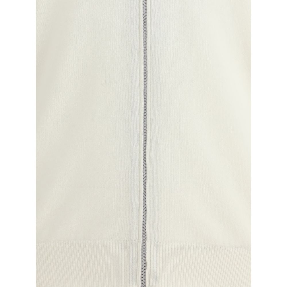 Brunello Cucinelli White Cashmere Cardigan | Regal Royce