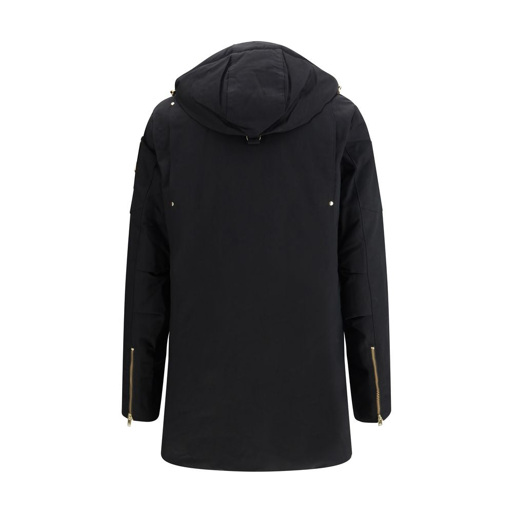 Moose Knuckles Black Cotton Parka | Regal Royce
