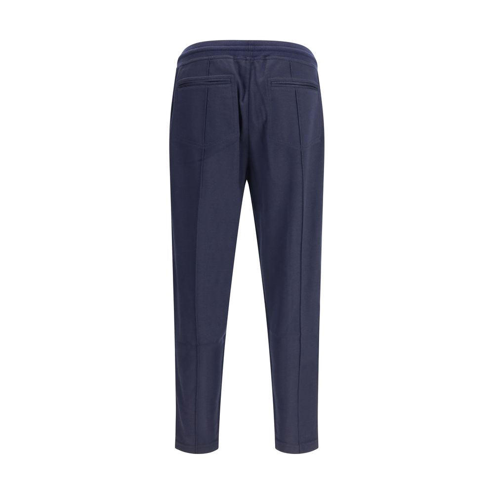 Brunello Cucinelli Blue Cashmere Athletic Pants | Regal Royce