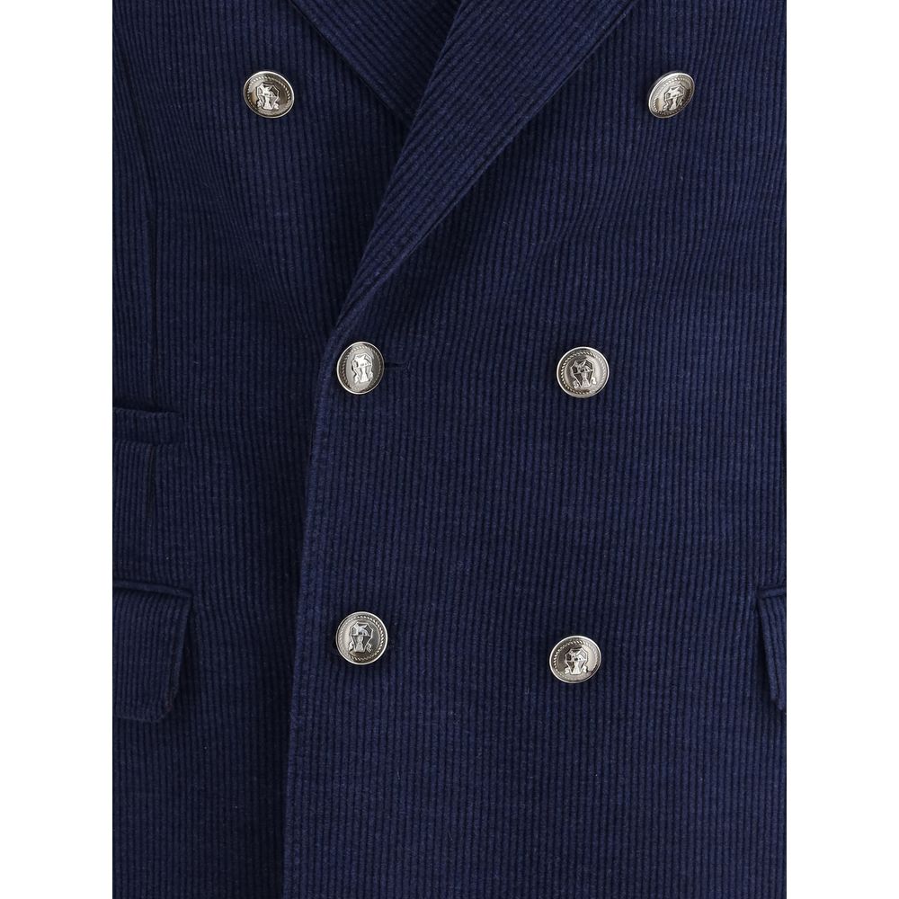 Brunello Cucinelli Blue Wool Coat | Regal Royce