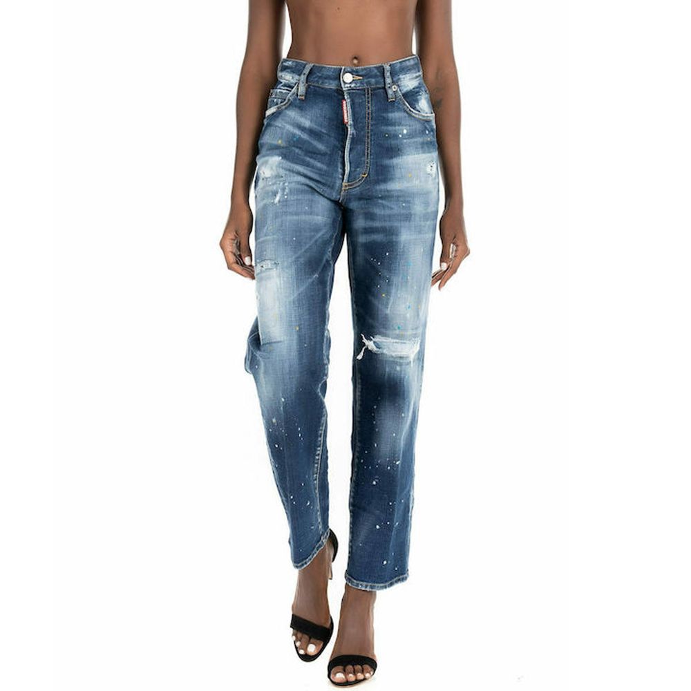 Dsquared² Blue Cotton Boyfriend Jeans