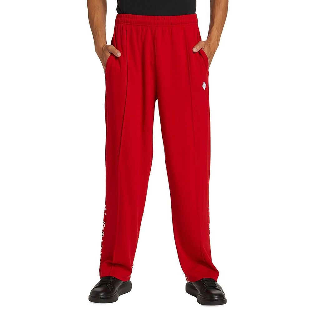 Marcelo Burlon Red Elastane Joggers (Workout Pants)