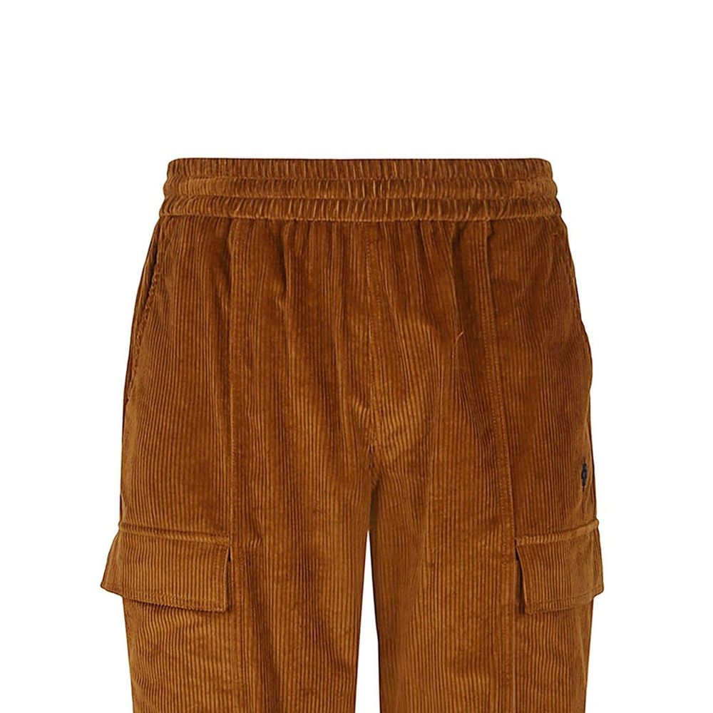 Marcelo Burlon Brown Cotton Casual Pants