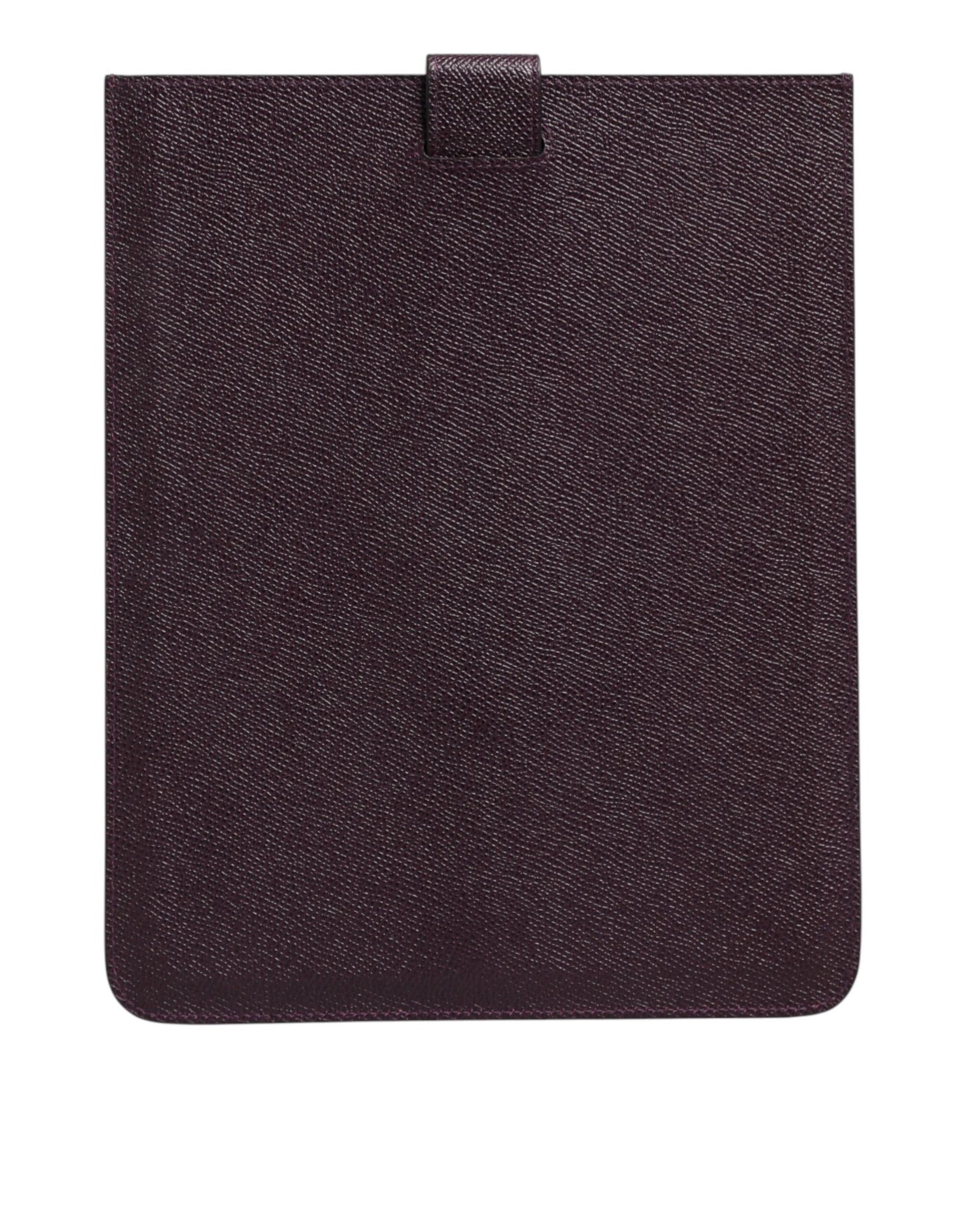 Dolce & Gabbana Dark Brown Leather Logo Plaque Cover Sleeve Tablet Case | Regal Royce