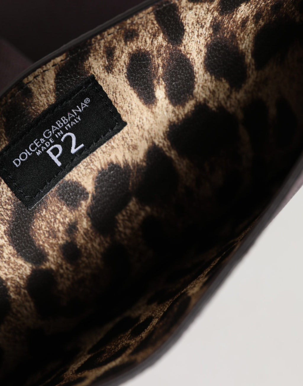 Dolce & Gabbana Dark Brown Leather Logo Plaque Cover Sleeve Tablet Case