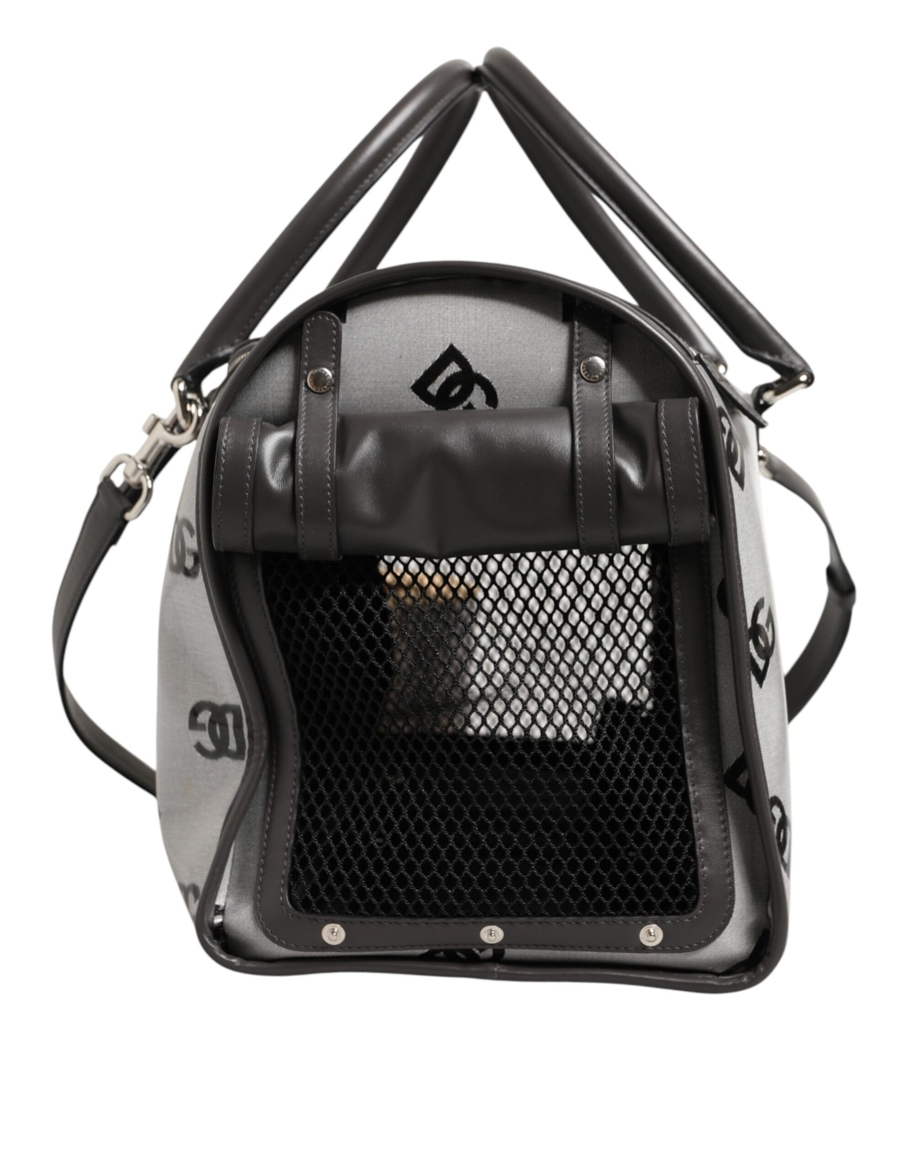 Dolce & Gabbana White DG Logo Pet Carrier Logo Plaque Top Handle Bag | Regal Royce