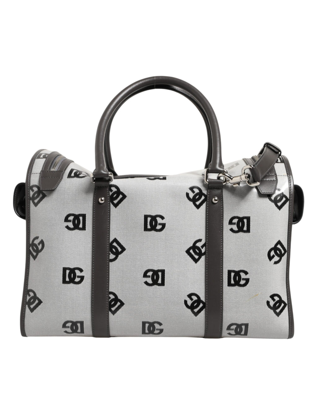 Dolce & Gabbana White DG Logo Pet Carrier Logo Plaque Top Handle Bag
