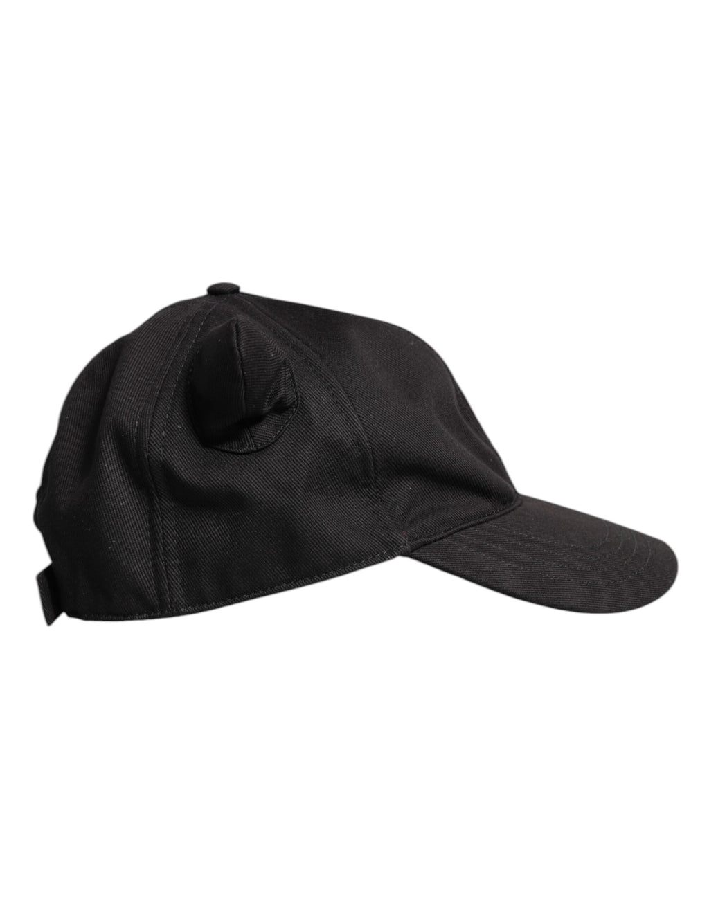 Dolce & Gabbana Black Cotton Logo Patch 6 Panels Baseball Cap Hat