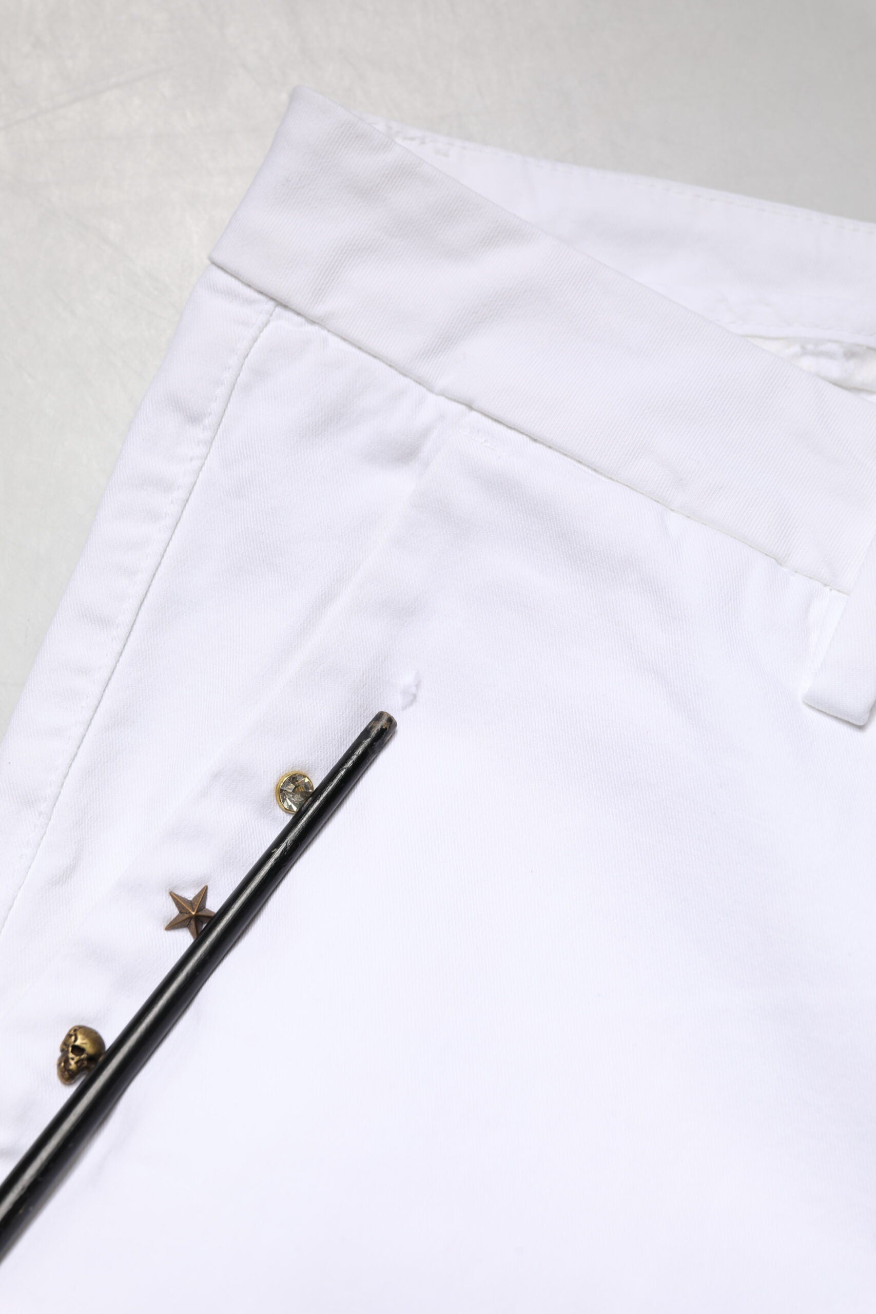 AGLINI White Skinny Fit Mid Waist Men Denim Trouser Jeans | Regal Royce