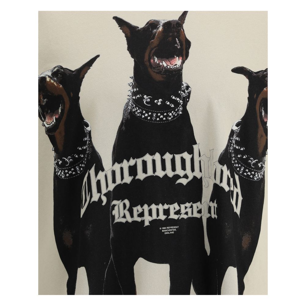 Represent Beige Cotton T-Shirt | Regal Royce