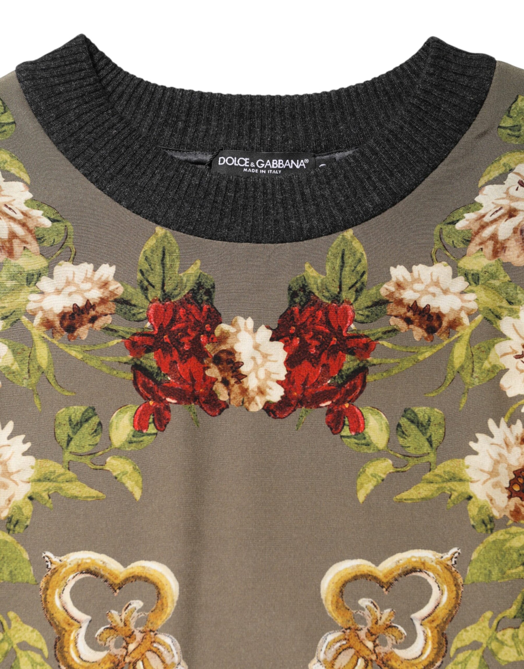 Dolce & Gabbana Enchanted Sicily Silk Crewneck Blouse Sweater | Regal Royce
