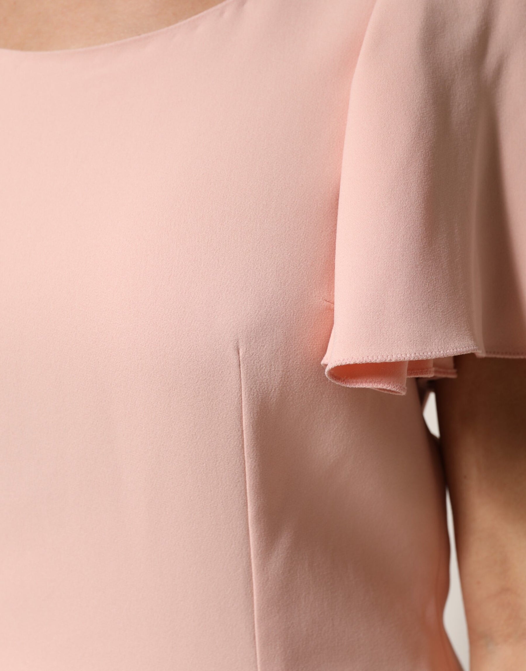 Dolce & Gabbana Pink Short Sleeves Round Neck Blouse Top | Regal Royce