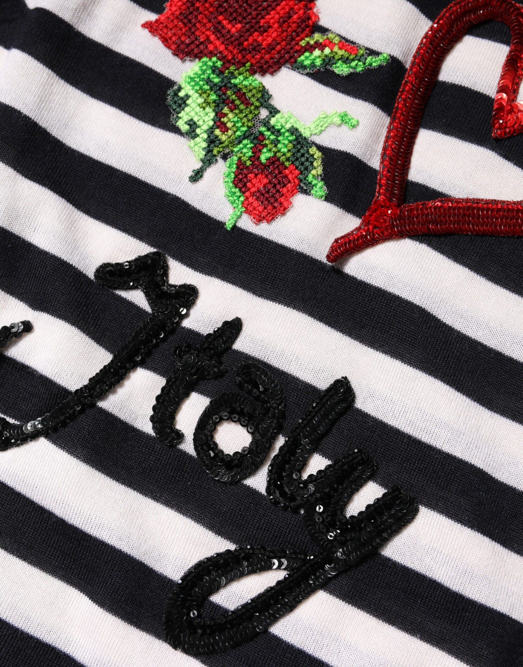 Dolce & Gabbana Black White Cashmere Silk Sleeveless Top | Regal Royce