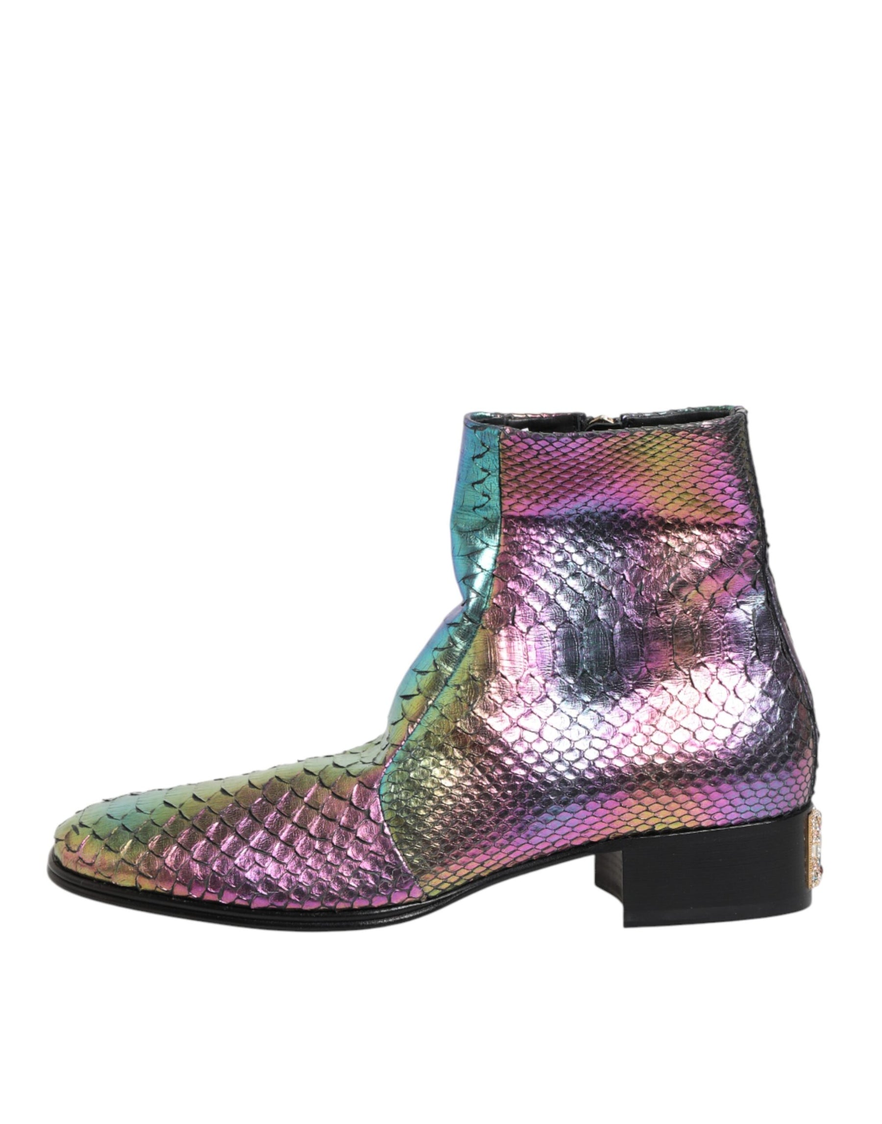 Dolce & Gabbana Multicolor Chelsea Short Ankle Boots Shoes | Regal Royce