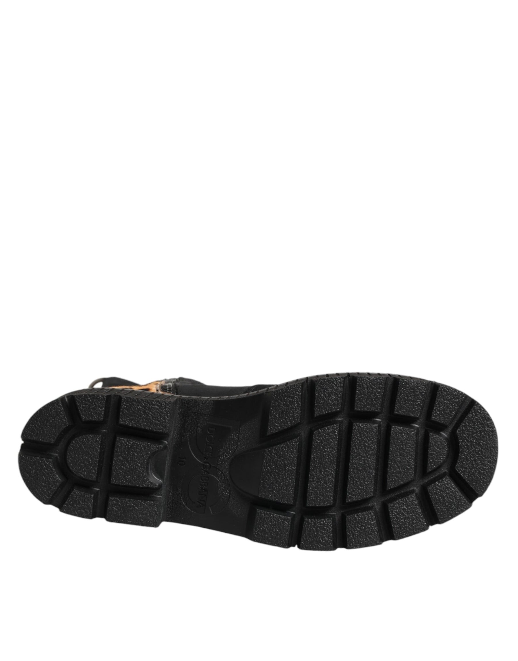 Dolce & Gabbana Multicolor Leopard Mid Calf Boots Shoes | Regal Royce