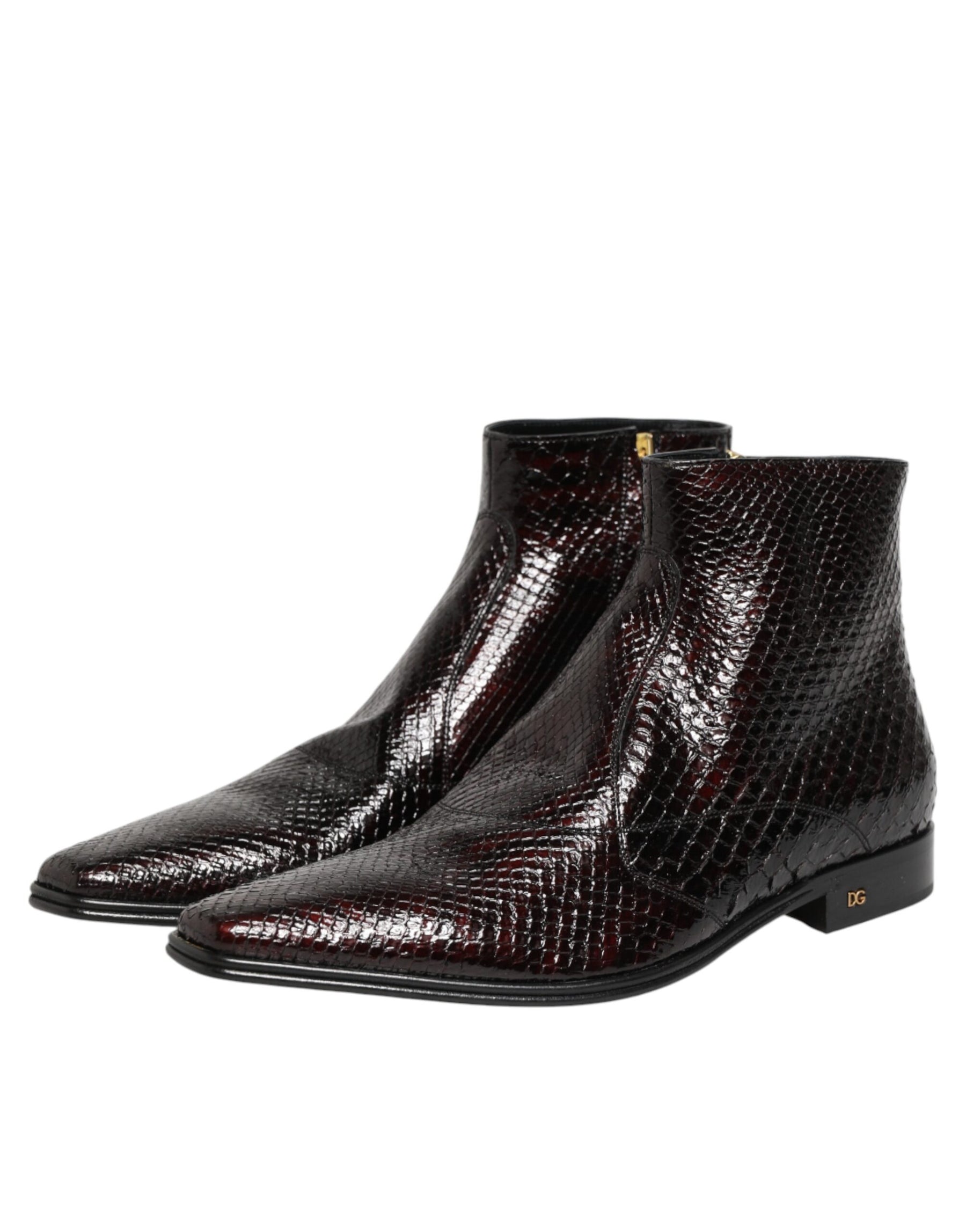 Dolce & Gabbana Bordeaux Chelsea Men Short Ankle Boots Shoes | Regal Royce