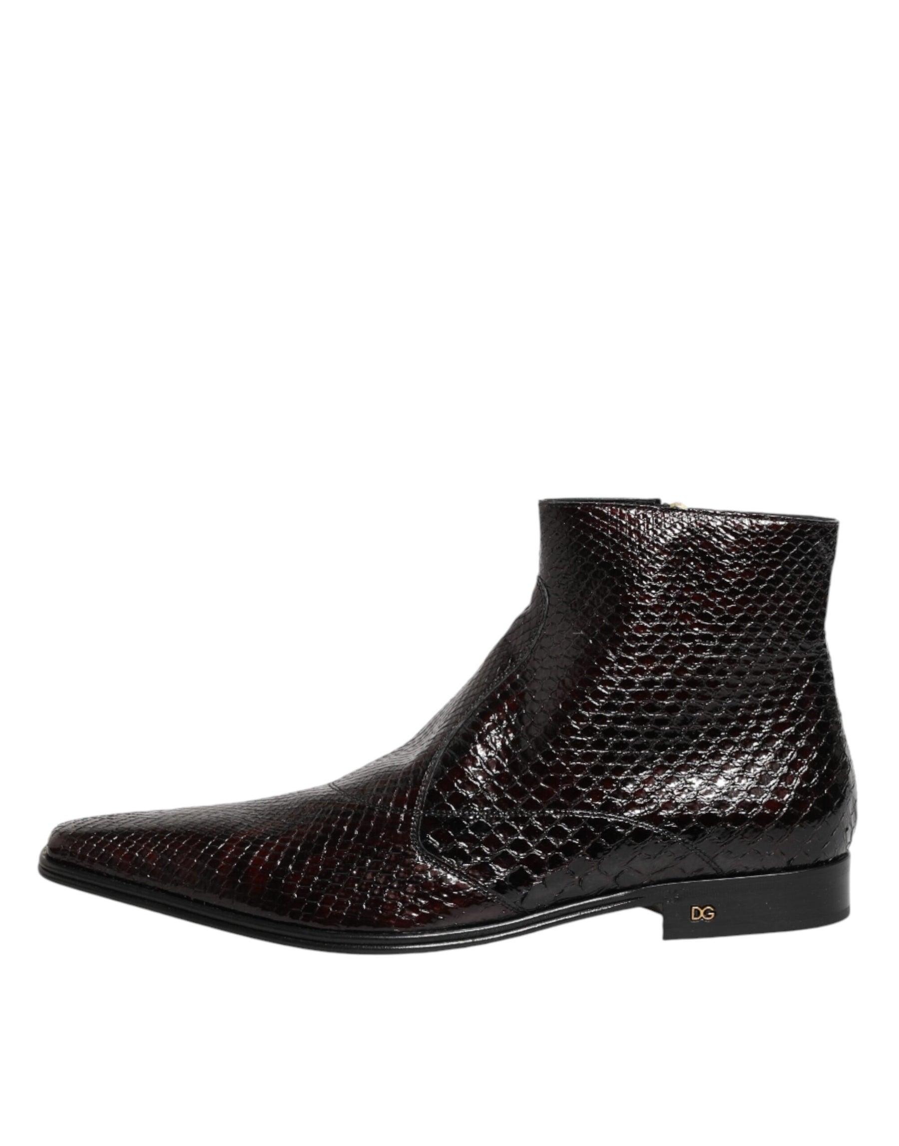 Dolce & Gabbana Bordeaux Chelsea Men Short Ankle Boots Shoes | Regal Royce