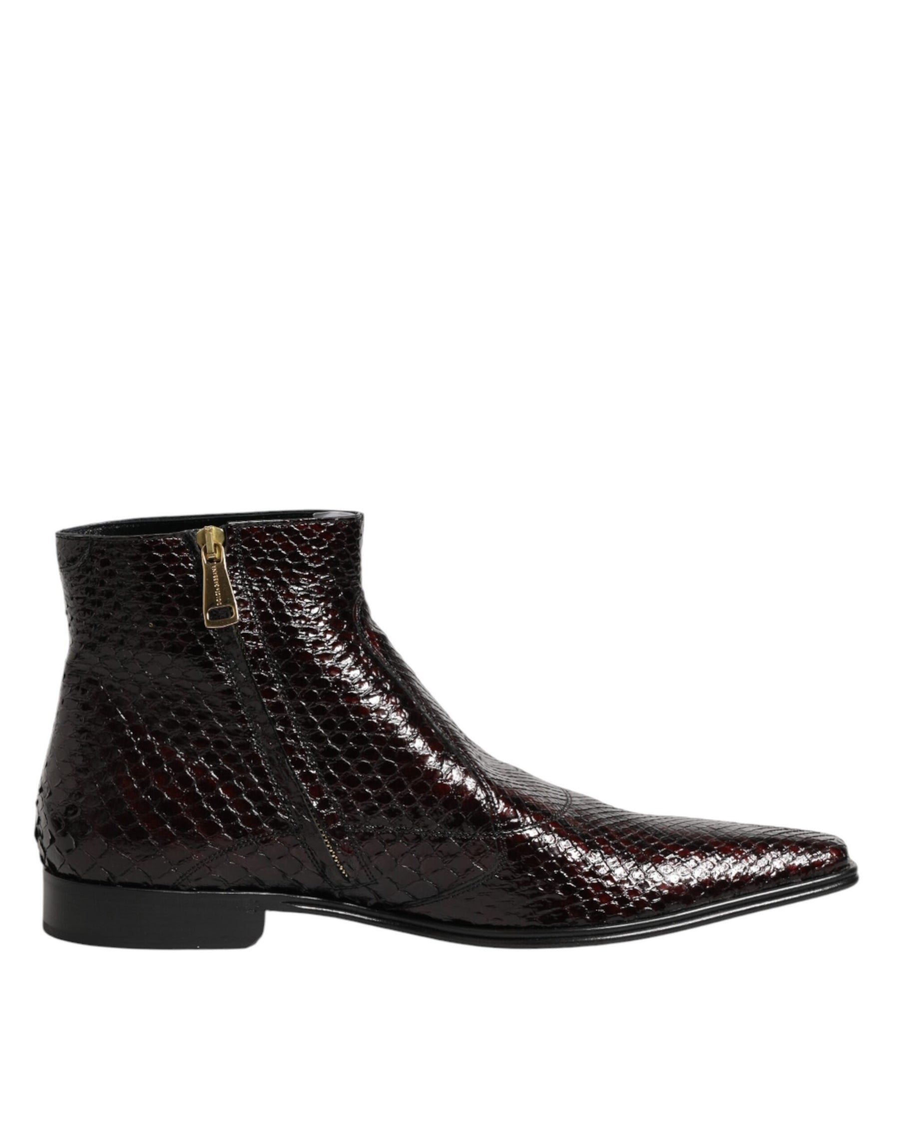Dolce & Gabbana Bordeaux Chelsea Men Short Ankle Boots Shoes | Regal Royce