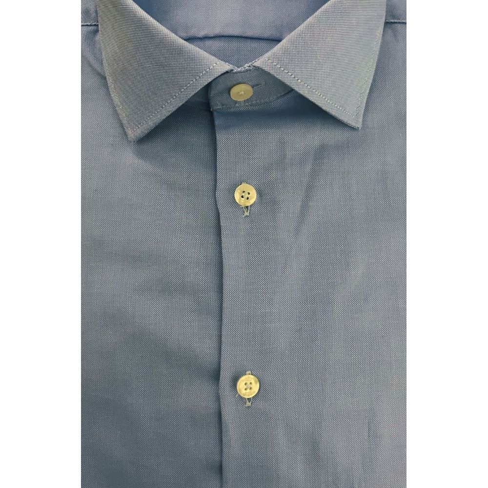 Baldinini Trend Light Blue Cotton Men Shirt