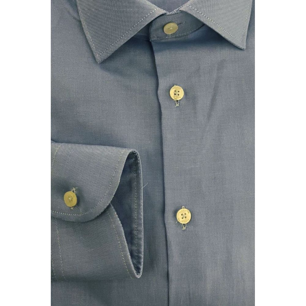 Baldinini Trend Light Blue Cotton Men Shirt