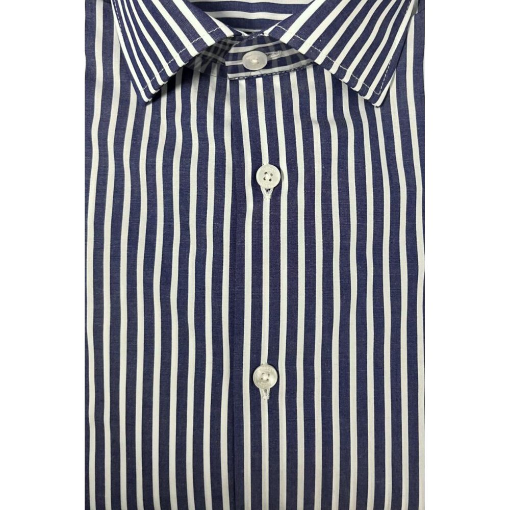 Baldinini Trend Blue Cotton Men Shirt | Regal Royce