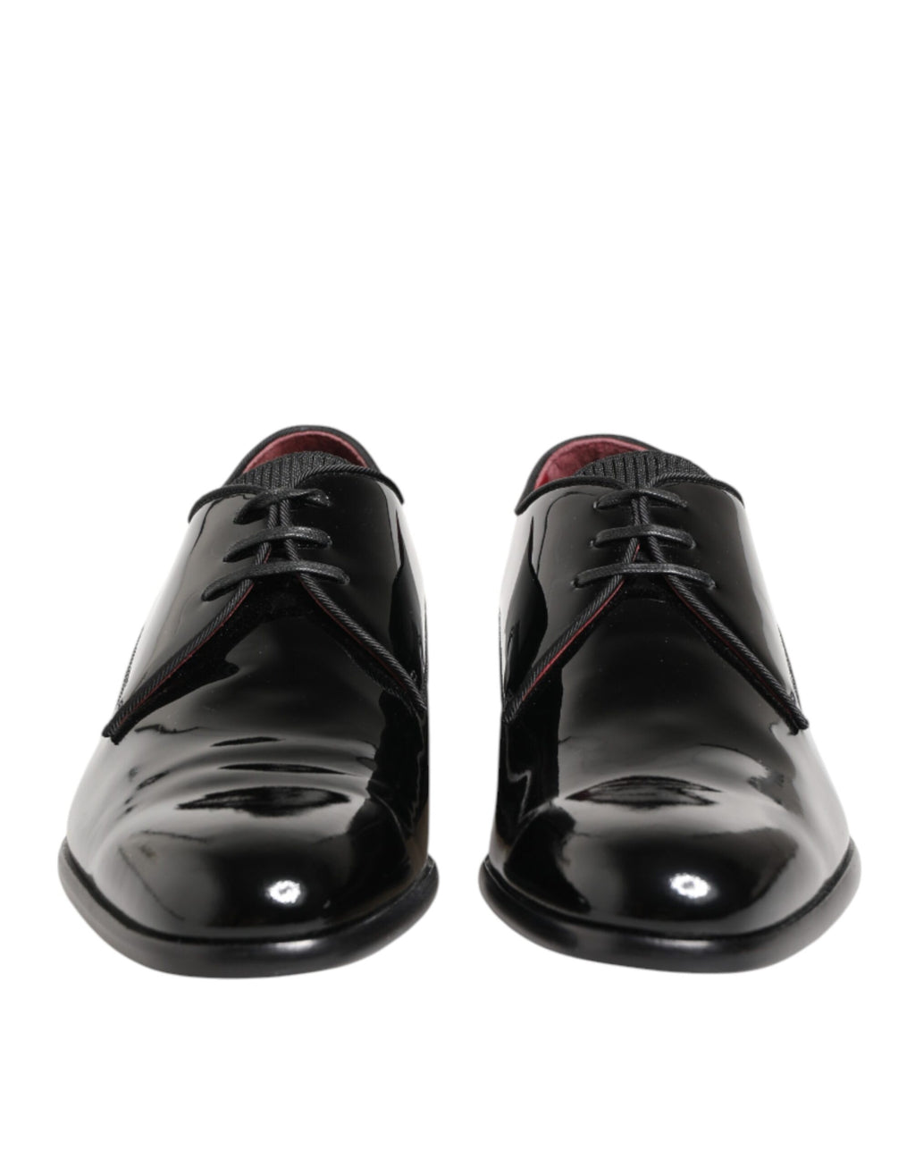 Dolce & Gabbana Black Calfskin Leather Derby Men Dress Shoes