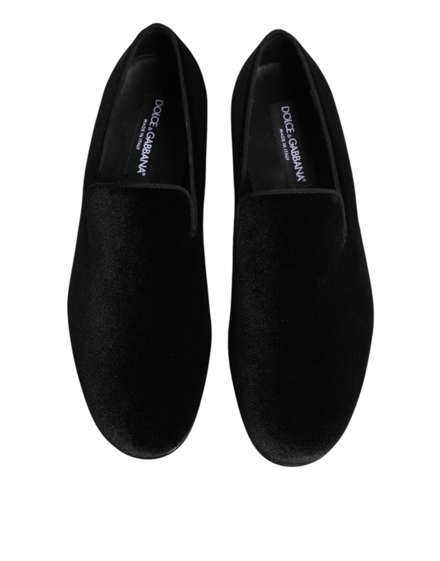 Dolce & Gabbana Black Leather Suede Slip On Loafers Dress Shoes | Regal Royce