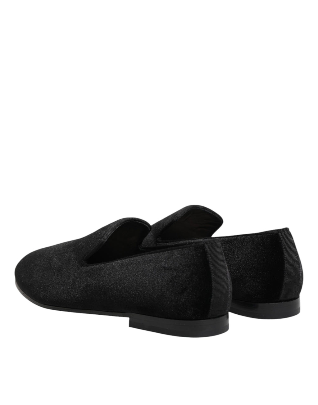 Dolce & Gabbana Black Leather Suede Slip On Loafers Dress Shoes
