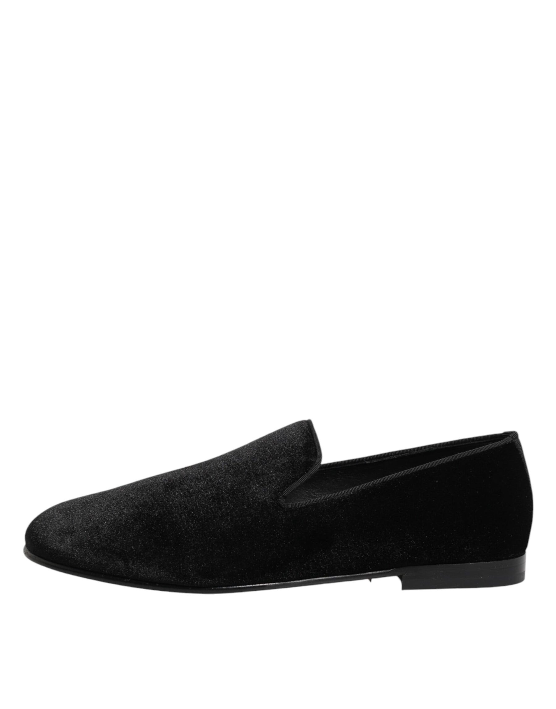 Dolce & Gabbana Black Leather Suede Slip On Loafers Dress Shoes | Regal Royce