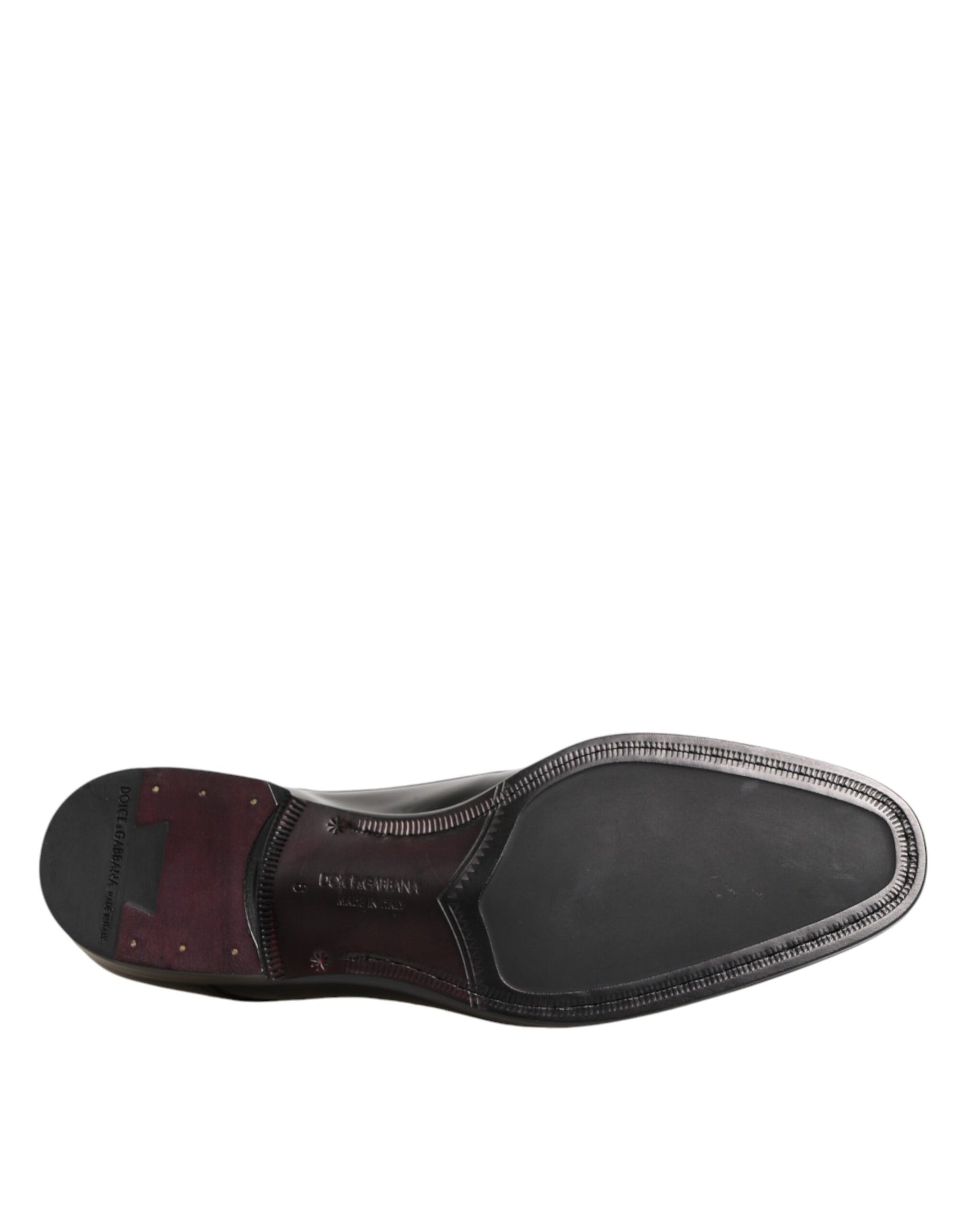 Dolce & Gabbana Black Calfskin Leather Derby Dress Shoes | Regal Royce