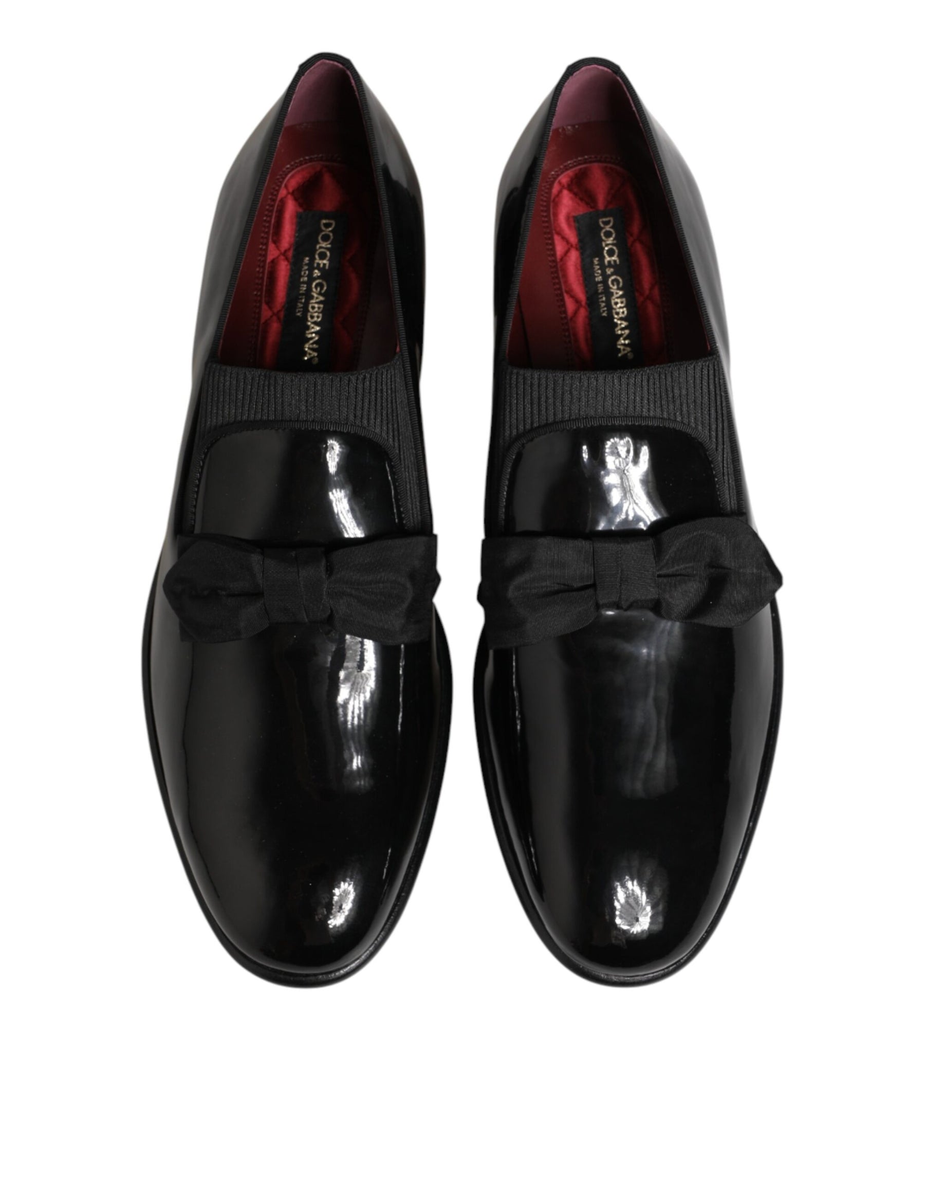 Dolce & Gabbana Black Leather Slip On Dress Men Loafers Shoes | Regal Royce