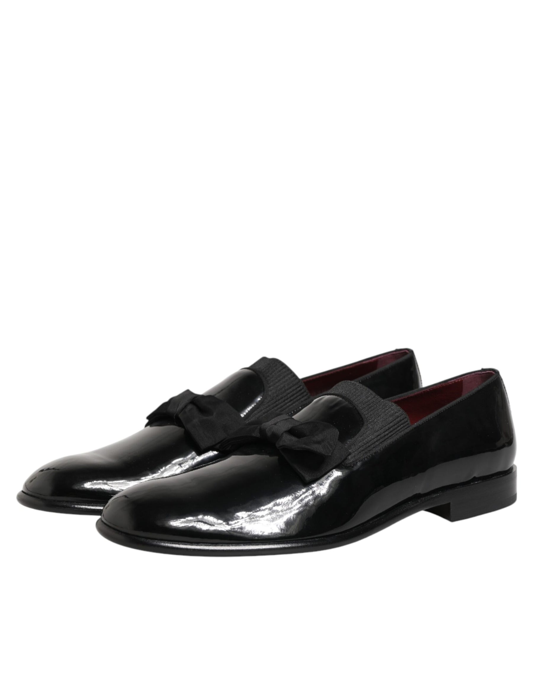 Dolce & Gabbana Black Leather Slip On Dress Men Loafers Shoes | Regal Royce